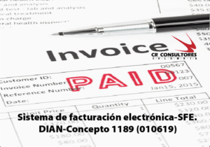 Sistema de facturación electrónica-SFE. DIAN-Concepto 1189 (010619)
