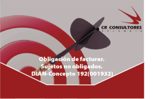 Obligación de facturar. Sujetos no obligados. DIAN-Concepto 192(001932)