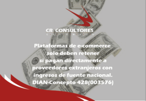 Comercio electrónico Ventas multicanal. Marketplace. DIAN-Concepto 428(003576).