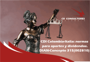 CDI suscrito entre Colombia e Italia Aportes de capital Reorganizaciones Empresariales Derecho a los beneficios de un CDI Ganancias de capital Dividendos. DIAN-Concepto 315(002810)