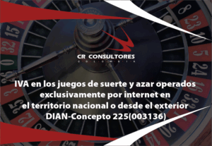 Impuesto sobre las ventas – IVA en los juegos de suerte y azar operados exclusivamente por internet en el territorio nacional o desde el exterior Vigencia y aplicación. DIAN-Concepto 225(003136)