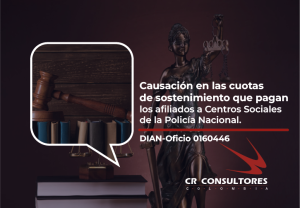 Causación en las cuotas de sostenimiento que pagan los afiliados a Centros Sociales de la Policía Nacional. DIAN-Oficio 0160446