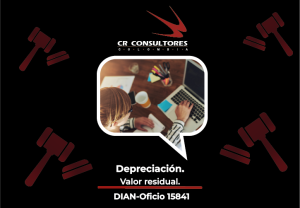 Depreciación. Valor residual. DIAN-Oficio 15841