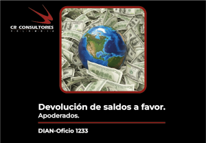 Devolución de saldos a favor. Apoderados . DIAN-Oficio 1233