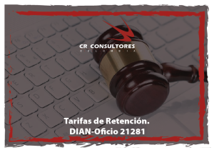Tarifas de Retención. DIAN-Oficio 21281