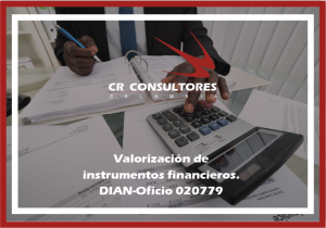 Valorización de instrumentos financieros. DIAN-Oficio 020779