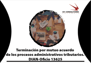 Terminación por mutuo acuerdo de los procesos administrativos tributarios. DIAN-Oficio 13625