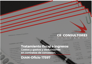Tratamiento fiscal a ingresos, costos y gastos y deducciones sen contratos de concesión. DIAN-Oficio 17597