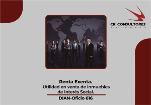Renta Exenta. Utilidad en venta de inmuebles de Interés Social. DIAN-Oficio 616