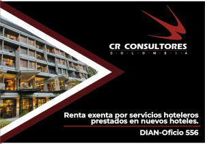 Renta exenta por servicios hoteleros prestados en nuevos hoteles. DIAN-Oficio 556