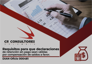 Requisitos para que declaraciones de retención sin pago sean válidas por compensación de saldos a favor. DIAN-Oficio 000481