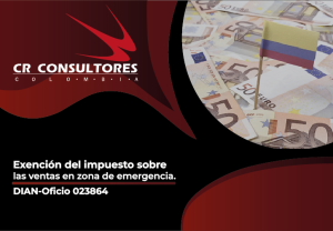 Exención del impuesto sobre las ventas en zona de emergencia. DIAN-Oficio 023864