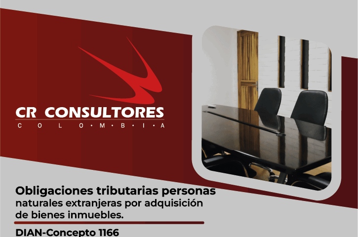 Obligaciones tributarias personas naturales extranjeras por adquisición de bienes inmuebles. DIAN-Concepto 1166