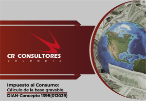 Impuesto al Consumo: Cálculo de la base gravable. DIAN-Concepto 1398(012029)
