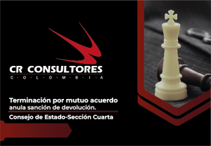 Terminación por mutuo acuerdo anula sanción de devolución. Consejo de Estado-Sección Cuarta