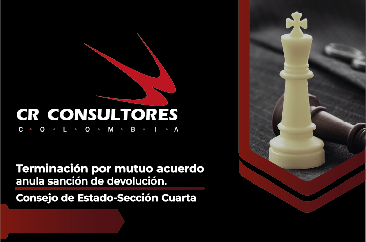 Terminación por mutuo acuerdo anula sanción de devolución. Consejo de Estado-Sección Cuarta
