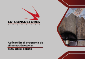 Aplicación al programa de alimentación escolar. DIAN-Oficio 008759