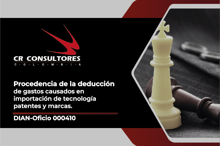 Procedencia de la deducción de gastos causados en importación de tecnología patentes y marcas. DIAN-Oficio 000410