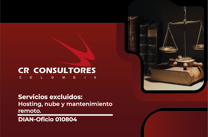 Servicios excluidos: Hosting, nube y mantenimiento remoto. DIAN-Oficio 010804