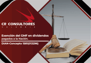 Exención del GMF en dividendos pagados a la Nación. DIAN-Concepto 1581(013296)