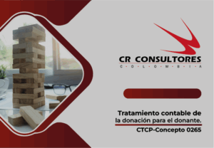 Tratamiento contable de la donación para el donante. CTCP-Concepto 0265