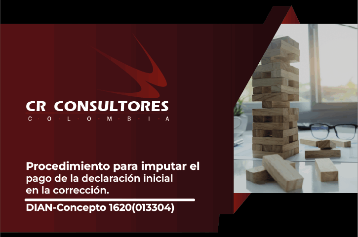 Procedimiento para imputar el pago de la declaración inicial en la corrección. DIAN-Concepto 1620(013304)