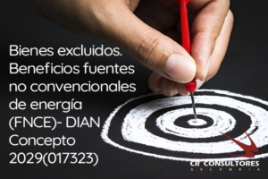 Bienes excluidos. Beneficios fuentes no convencionales de energía (FNCE)- DIAN Concepto 2029(017323)