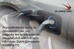 Procedimiento para la devolución del iva pagado en la adquisición de vehículos eléctricos o híbridos- DIAN Concepto 63(000673)