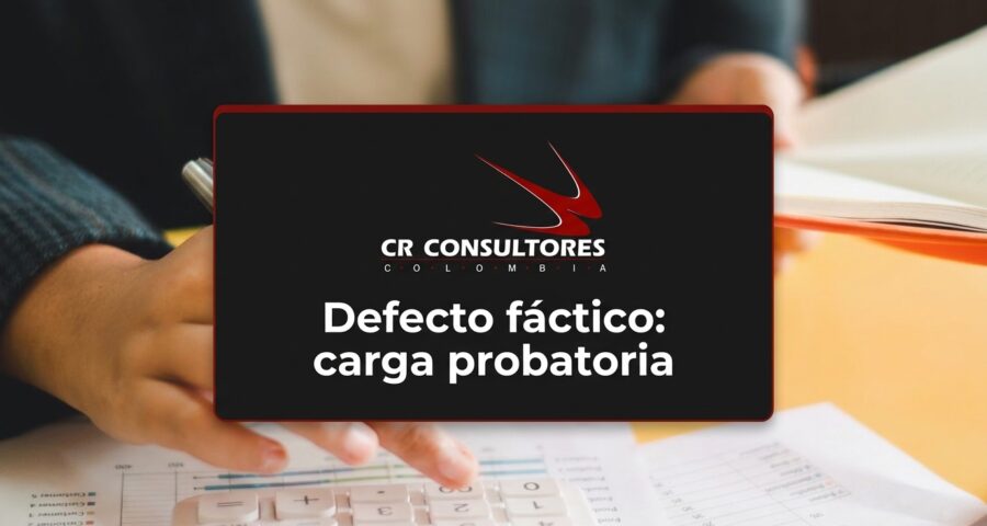 Defecto fáctico: carga probatoria
